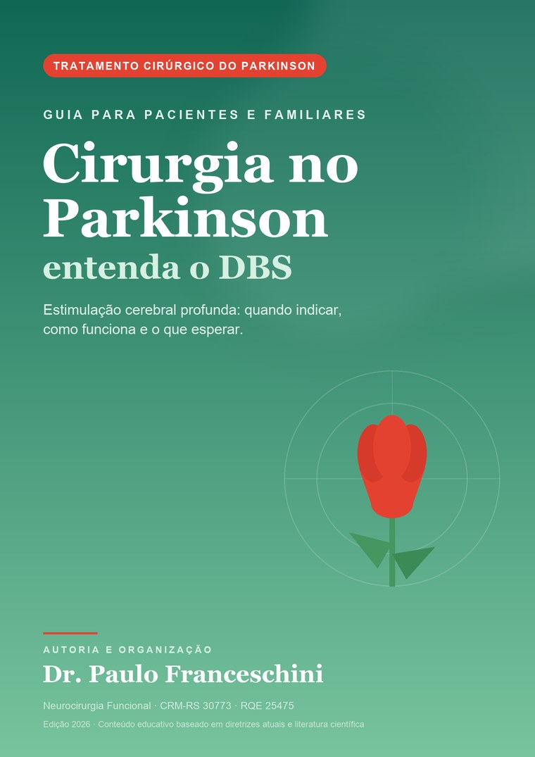 Capa do e-book “Cirurgia no Parkinson: entenda o DBS”